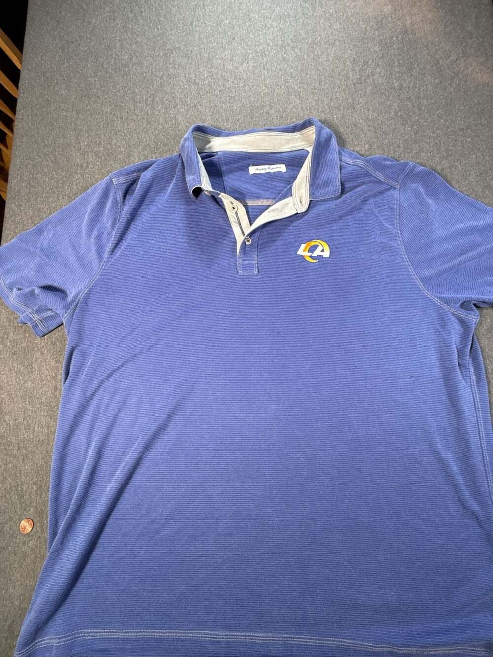 Tommy Bahama Los Angeles Rams NFL Emfielder IslandZone Polo Blue XXL